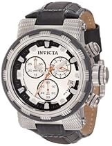 Big Sale Invicta Men's 11228 Reserve Chronograph Silver Dial Grey Leather Watch