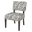 Mitchell Armless Chair - Orvella Black/ White