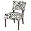 Mitchell Armless Chair - Orvella Black/ White