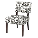 Mitchell Armless Chair - Orvella Black/ White