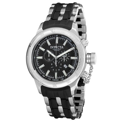 Invicta Men's 6238 Russian Diver Collection Chronograph Black Rubber and Stainless Steel Watch