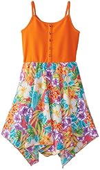 Girls Floral Print Polyester/Knit  Dress