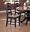 Black & Dark Maple 2 Side Chairs By Coaster Furniture