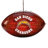 4" NFL San Diego Chargers LED Light-Up Football Christmas Ornament