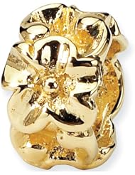 Reflection Beads 14kt Yellow Gold Buttercup Connection Flower Bead