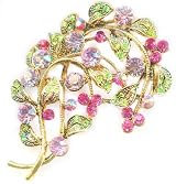 Pink Floral Spray Pin