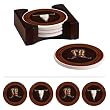 Saddle Up Absorbent Coasters - Set of 4 w/ Caddy