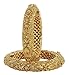 MUCHMORE Ethnic Traditional Bollywood Fashion Gold Tone Polki Indian Bangles Partywear Jewelry