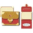 Briefcase Leather Look Punch Studio Purse Pocket 75-Page mini notepad