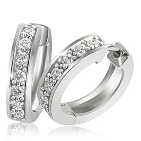 Goldmaid - Me O447S - Boucles d'Oreille Femme - Argent 925/1000 - Tour 10 Oxyde de Zirconiums Blancs