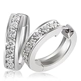 Goldmaid - Me O447S - Boucles d'Oreille Femme - Argent 925/1000 - Tour 10 Oxyde de Zirconiums Blancs