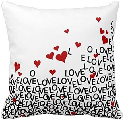 AliHogbenStore Valentines Day Love #:707 Pillow Case Cushion Cover Home Sofa Decorative 18 X 18 Squares