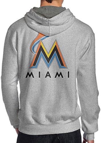 VGOING Men's Fashion Hoodies Miami Baseball Logo Marlins Hooded S