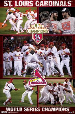 (22x34) St Louis Cardinals 2011 World Series Champions Celebration Sports Poster Print