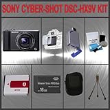 Sony Cyber-shot DSC-HX9V Digital Camera (Black) + Huge Accessories Package  ....
