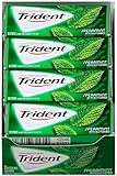 Trident Sugar Free Gum, Spearmint (Spearmint, Pack of 24)