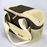 Hundetasche Schultertasche 53x20x30 cm CB02-103L bis 7kg braun Netzabdeckung