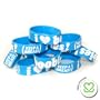Keep-A-Breast 1 Inch I Love Boobies Bracelet Blue/White