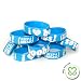 Keep-A-Breast 1 Inch I Love Boobies Bracelet Blue/White