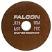 Falcon C60QBC Resinoid Bonded Shatter Resistant Tool Room Reinforced Abrasive Cut-off Wheel, Type 1, Silicon Carbide