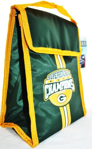 GREEN BAY PACKERS NFL OFFICIAL SUPER BOWL CHAMPIONS OFFICIAL LOGO INSULATED SOFT SIDED LUNCH BOX