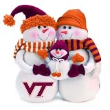 NCAA Virginia Tech Hokies Snowmen Family Holiday Table Top Decoration