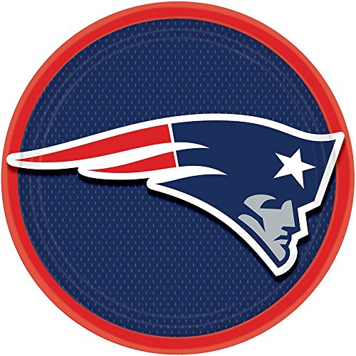 DesignWare New England Patriots NFL Round Plates, 9