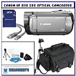 Canon VIXIA HF R10 Dual Flash Memory Camcorder with 20x Optical Zoom (Silver) + Video Shooters Pack 2