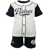 Majestic San Diego Padres Navy Blue Pinstripe Toddler Two-Piece Set