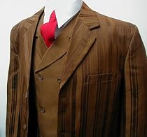 Mens Brown Tone on Tone Three Piece (3pc) Dress Zoot Suit - Includes Brand New Single Breasted Three Button Jacket, Double Breasted Vest, and Pants