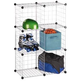 Honey-Can-Do SHF-01794 6 Storage Cubes, Stacking Wire Cube Set