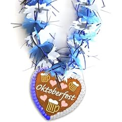Hawaii-Blumenkette, zweifarbig wei�-blau mit Lebkuchenherz