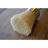 Chalkology - Professional Wax Brush, Chalk Paint Waxing, Pure Bristle, Varnished Wood Handle