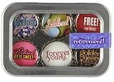Retirement Bottle Cap 6 pc Magnet Set w/ Case