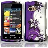 Purple Vines Hard Case Snap On Rubberized Cover For Kyocera Rise C5155
