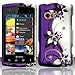 Purple Vines Hard Case Snap On Rubberized Cover For Kyocera Rise C5155
