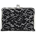 Mossimo&reg; Black: Lace Flat Frame Wallet - Black