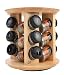 T&G Gift Range Revolving Spice Rack in Hevea Wood with 12 Spice Jars