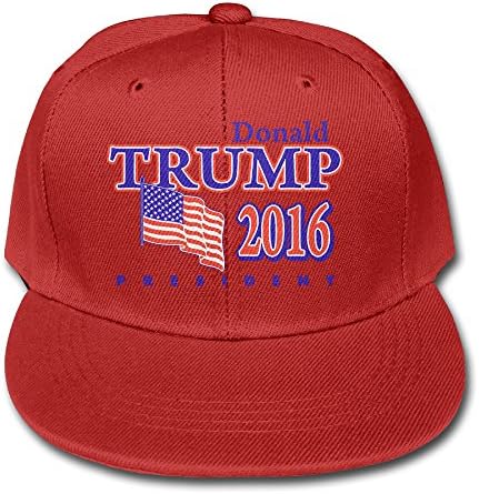 Posit Youth Children Girl Boy Kids Custom Donald Trump Make America Great Again Unisex Half Mesh Adjustable Baseball Cap Hat Snapback Red