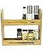 MiscHome Bamboo Spice Rack 100% Eco-Friendly Wall Mount or Countertop Spice Rack Organizer or K-Cup Holder