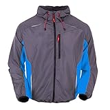 ZITY Men's lightweight Hooded Running Biking Jacket Blue XXL