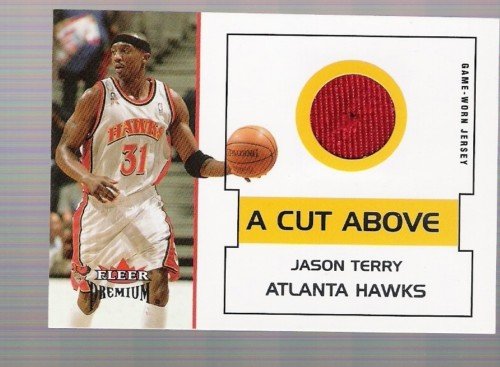 JASON TERRY 2002-03 Fleer Premium A Cut Above JERSEY Card Dallas Mavericks Basketball