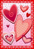 Crazy Hearts Valentine Garden Flag
