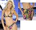 2pc Triangle Top Bikini Set with matching Ruffle Sarong