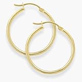 2 Inch Yellow Gold Hoop Earrings
