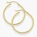 2 Inch Yellow Gold Hoop Earrings