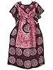 Kaftan Caftan Beach Wear Cover up Maroon Printed Maxi Dress Long Kaftans One Size