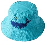 (ラボーグ)La vogue ベビー用ハット つば広ハット 赤ちゃんキャップ キッズ帽子 クジラ柄 可愛い 女児 男児 帽子 日除け帽子 お出かけ (50)