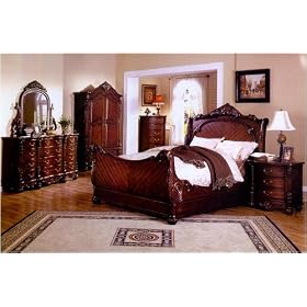 King Sleigh Bedroom Seven Piece Set