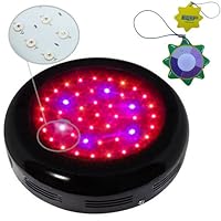 HQRP 135W High-Power UFO 45 LED 6 Band Hydroponic Plant Grow Light Panel / Lamp with hanging kit + UV Tester